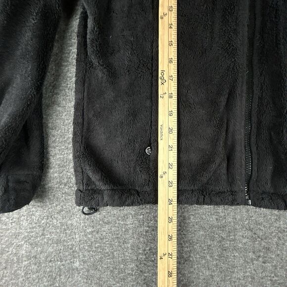 North Face Osito Fleece Jacket Womens Sz M Full Zip Black Plush Silken Raschel - Picture 9 of 9